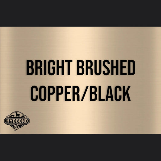 Hydbond™ Bright Brushed Copper/Black Acrylic Panel