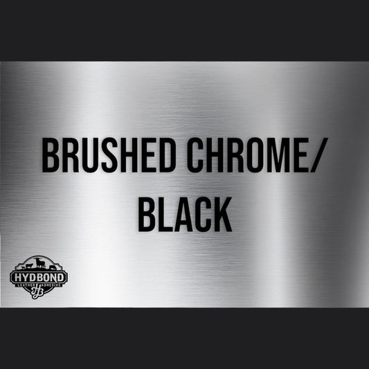 Hydbond™ Brushed Chrome/Black Acrylic Panel