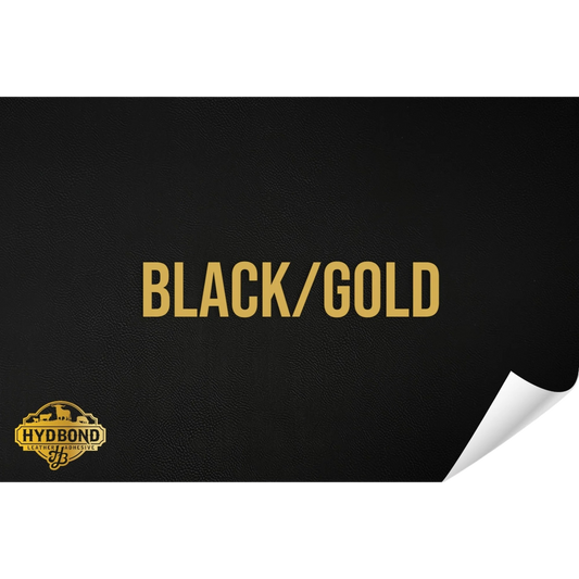 Indestructible Black/Gold Leatherette Sheet – 12"x24" UltraHyd® Series | Hydbond™