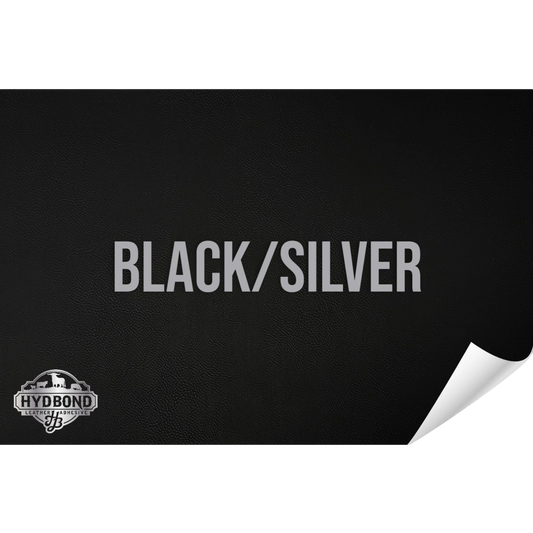 Indestructible Black/Silver Leatherette Sheet – 12"x24" UltraHyd® Series | Hydbond™