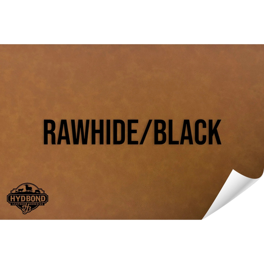 Indestructible Rawhide/Black Leatherette Sheet – 12"x24" UltraHyd® Series | Hydbond™