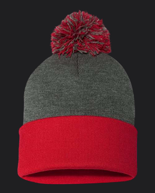 Sportsman 12" Pom-Pom Cuffed Beanie