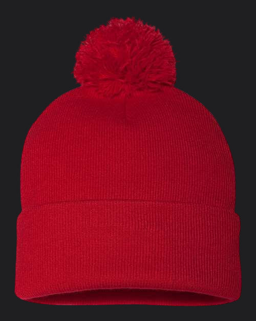 Sportsman 12" Pom-Pom Cuffed Beanie