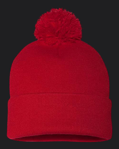 Sportsman 12" Pom-Pom Cuffed Beanie