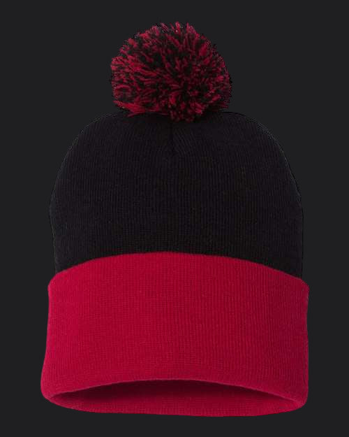 Sportsman 12" Pom-Pom Cuffed Beanie