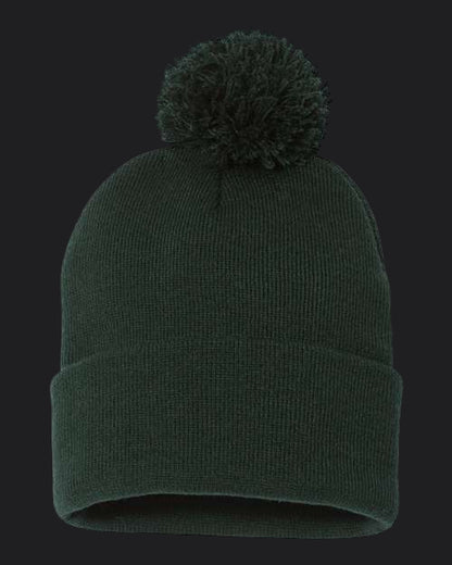 Sportsman 12" Pom-Pom Cuffed Beanie