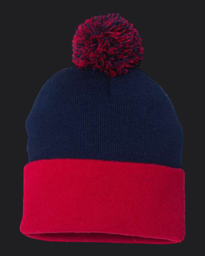 Sportsman 12" Pom-Pom Cuffed Beanie
