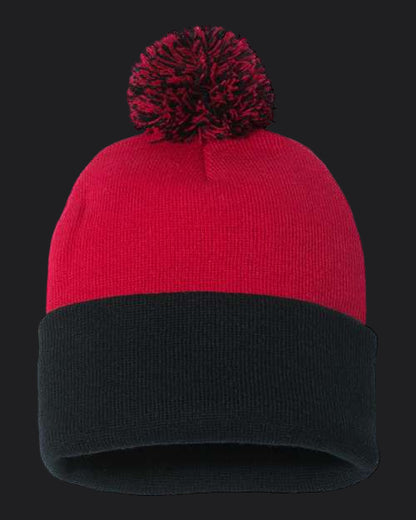 Sportsman 12" Pom-Pom Cuffed Beanie