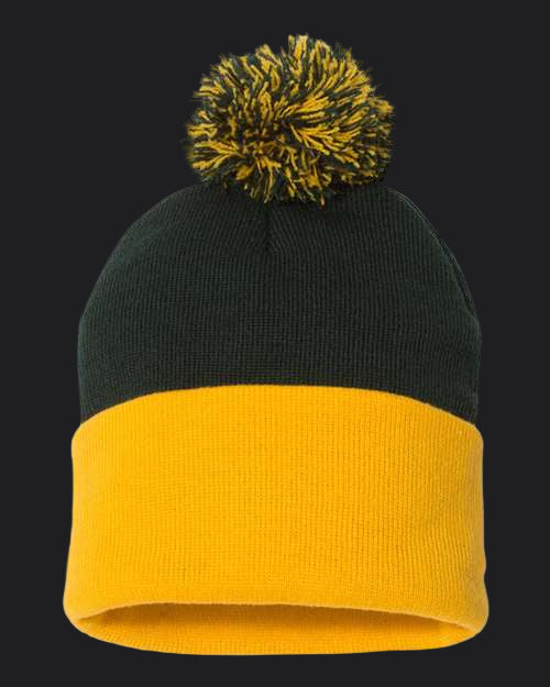 Sportsman 12" Pom-Pom Cuffed Beanie