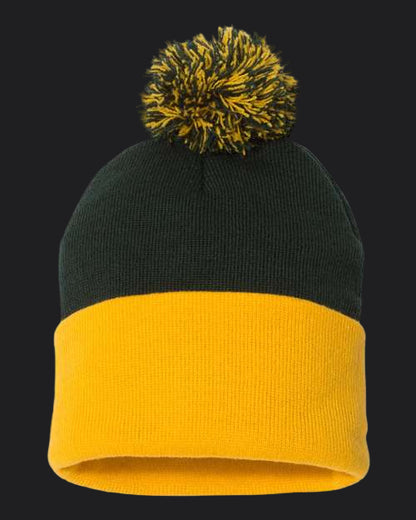 Sportsman 12" Pom-Pom Cuffed Beanie