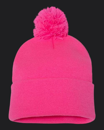 Sportsman 12" Pom-Pom Cuffed Beanie