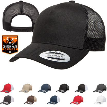 Custom Yupoong Classics® 6506 5-Panel Retro Adjustable Trucker Cap