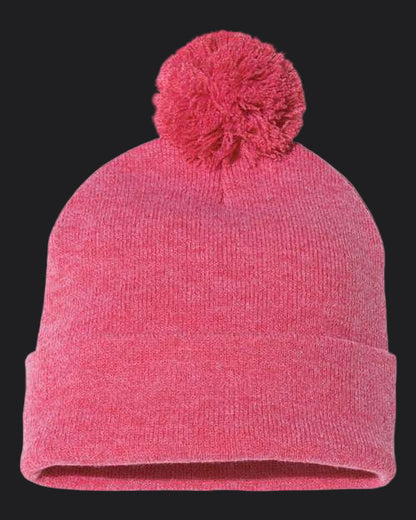 Sportsman 12" Pom-Pom Cuffed Beanie