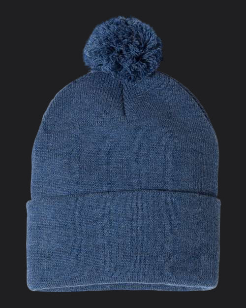 Sportsman 12" Pom-Pom Cuffed Beanie